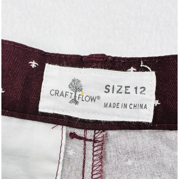 Craft Flow Burgundy w/ White Polka Dots Big Boy Shorts - Picture 3 of 8